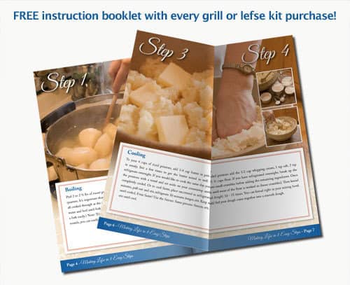 Lefse Traditions Kit - Aluminum 13 How To Make Lefse Guide