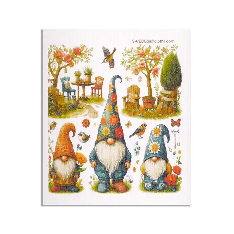 Mixed Gnome Swedish Dish Cloth - Set Of 3 6 Mixed Gnome Swedish Dish Cloth - Set Of 3 - Image 4